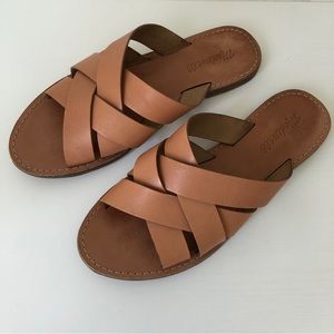 Madewell Boardwalk Brown Woven Slide Sandal (Size 9)